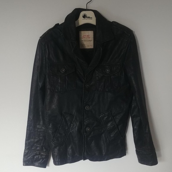 Jack And Jones Vintage Leather Jacket - Picture 1 of 12